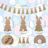 Easter Bunny Burlap Banner with Colorful Tails – Festive Party Garland