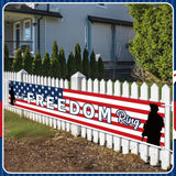 Patriotic Memorial Day Banner USA Anniversary Outdoor Yard Decoration