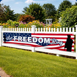 Patriotic Memorial Day Banner USA Anniversary Outdoor Yard Decoration