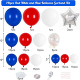 Red White Blue Balloon Garland Arch Kit Patriotic Party Decoration