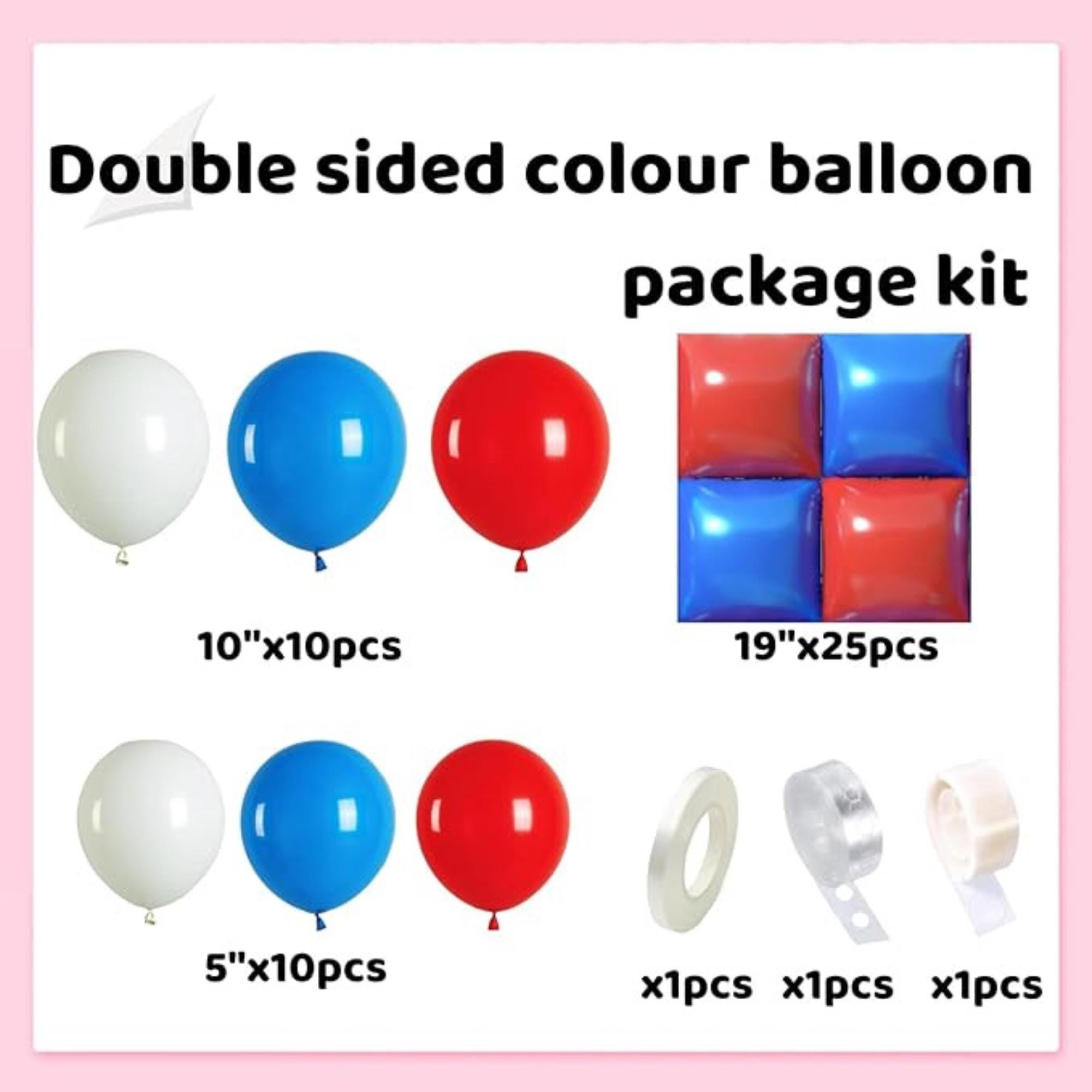 Red Blue White Balloon Arch Garland Kit Patriotic Party Backdrop
