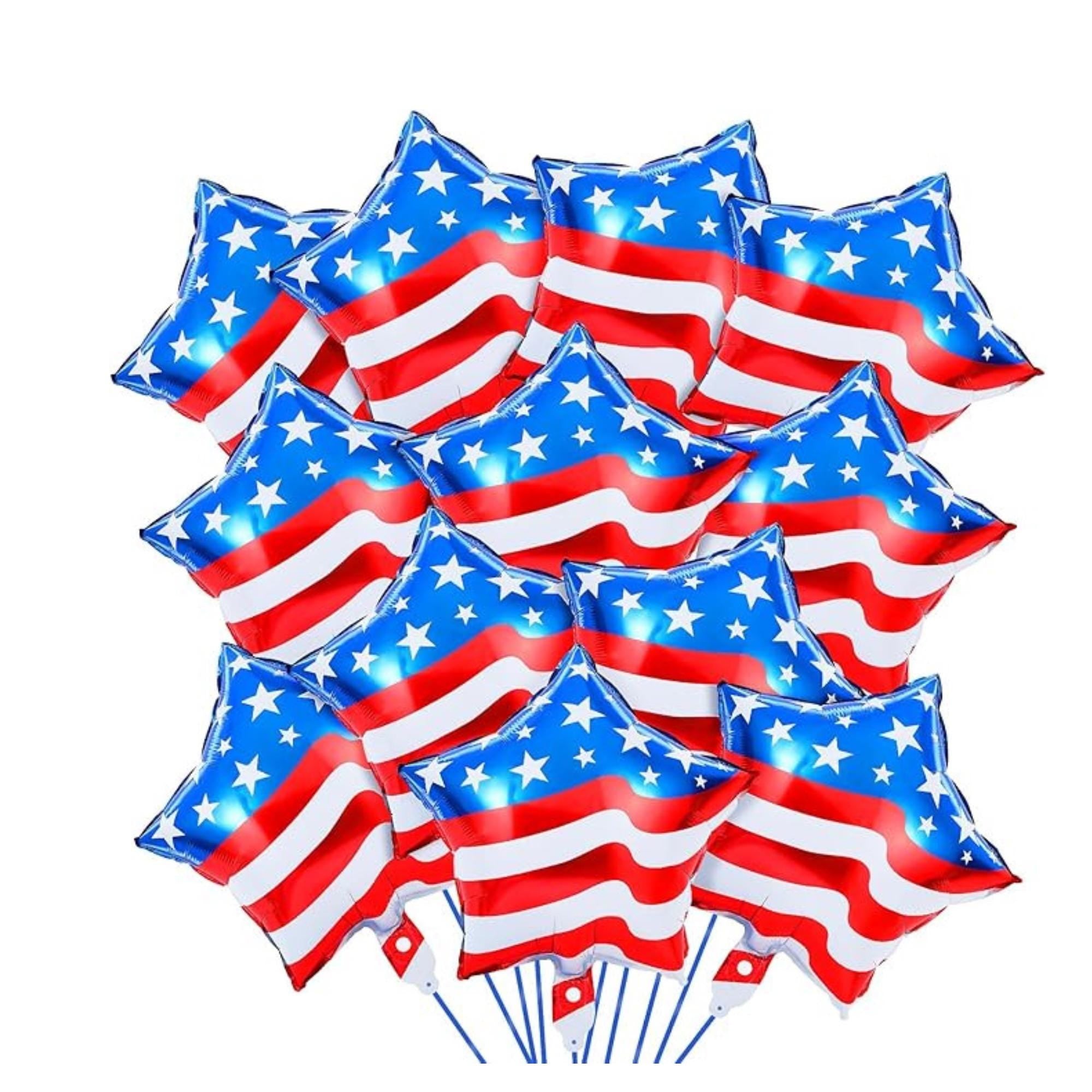 American Flag Star Balloons Red White Blue Patriotic Party Decor