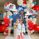 Ambulance Balloons EMS Nurse Hospital Theme Party Decoration Set
