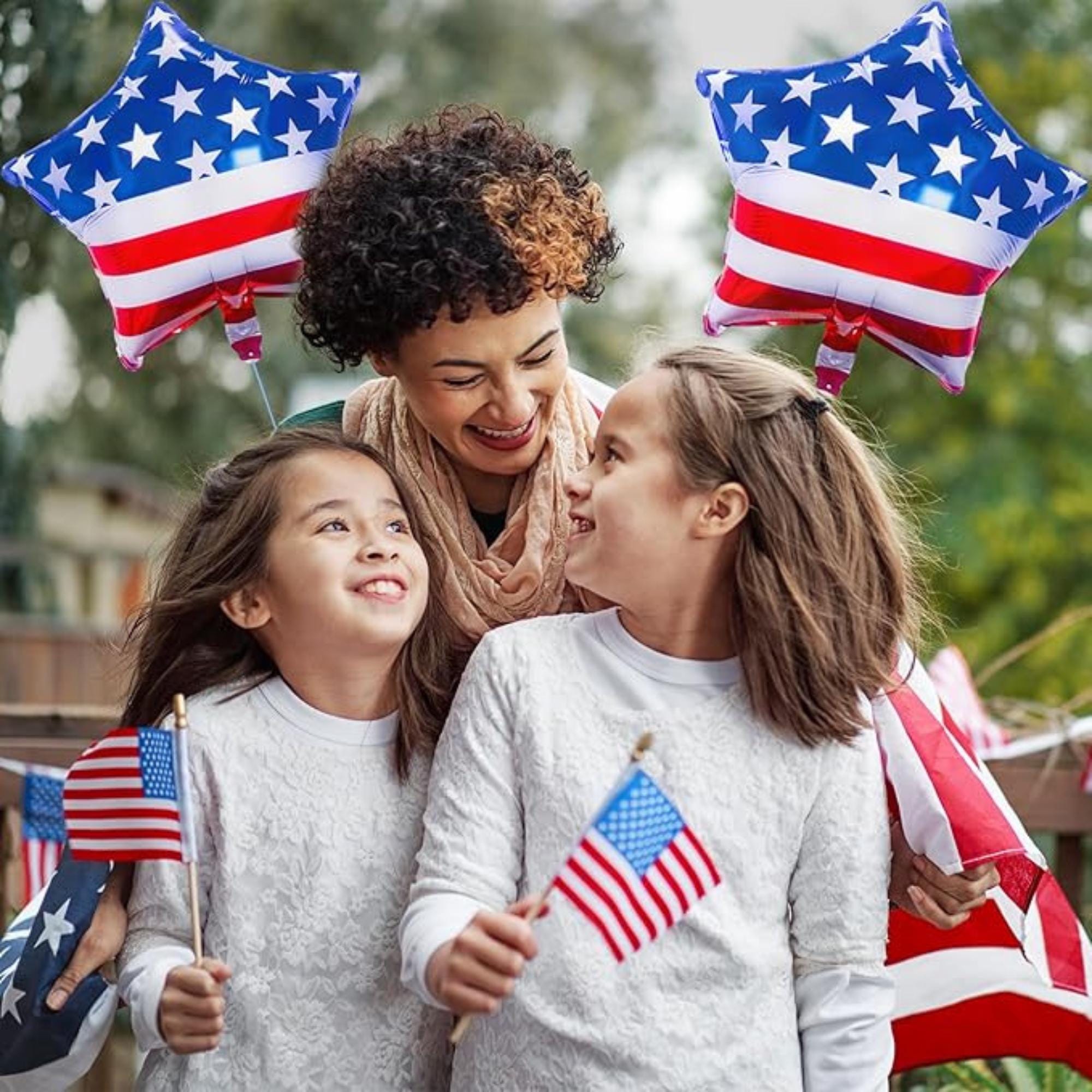 American Flag Star Foil Balloons USA Patriotic Party Decoration