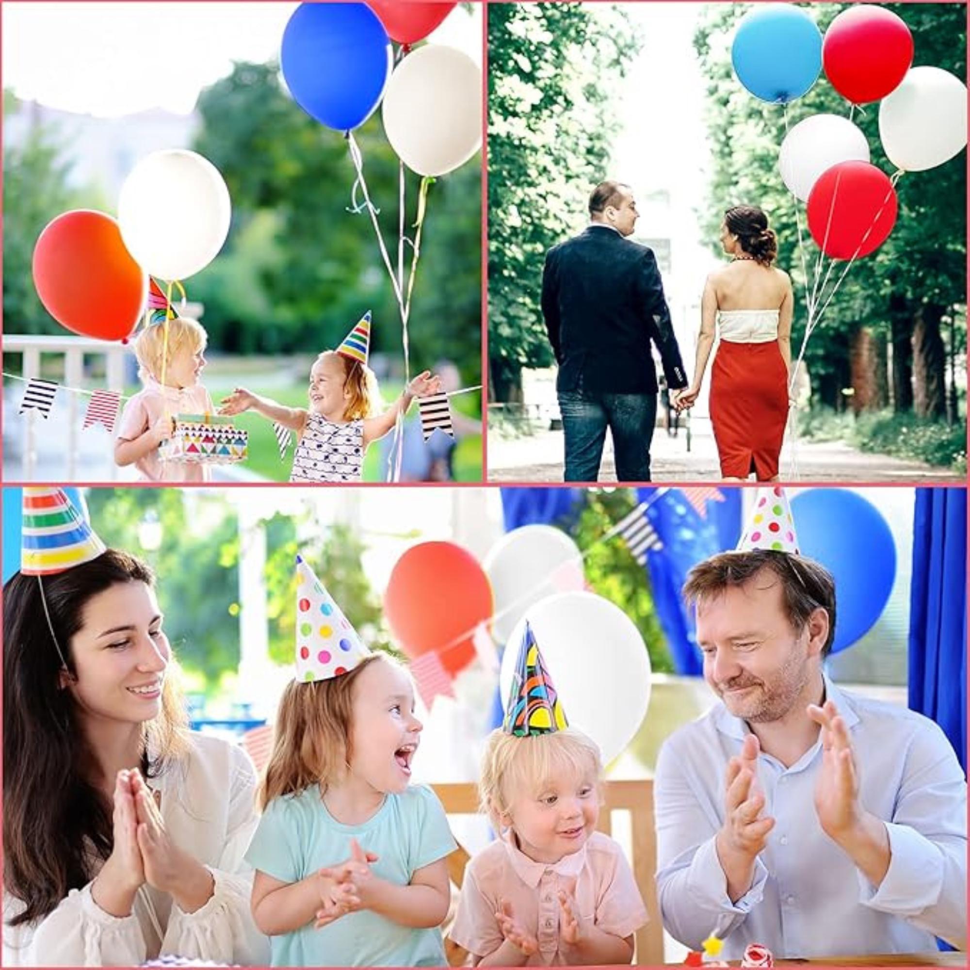 Red White Blue Latex Balloons 12 Inch Patriotic Party Decor