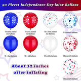 Red White Blue Balloons Set Confetti Star Patriotic Party Decor
