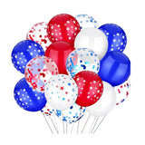 Red White Blue Balloons Set Confetti Star Patriotic Party Decor