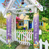 Easter Porch Banner Set: He Is Risen, Happy Easter Door Decorations