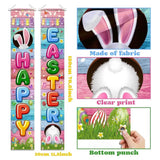 Happy Easter Porch Sign Bunny Welcome Banner Spring Door Hanging Party Decor Supplies