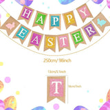 Burlap Easter Banner with Bunnies – Pre-Strung Garland for Spring Party Decorations