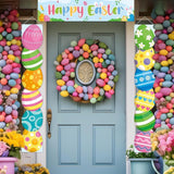 Happy Easter Egg Door Banners: Spring Porch Party Decor Supplies