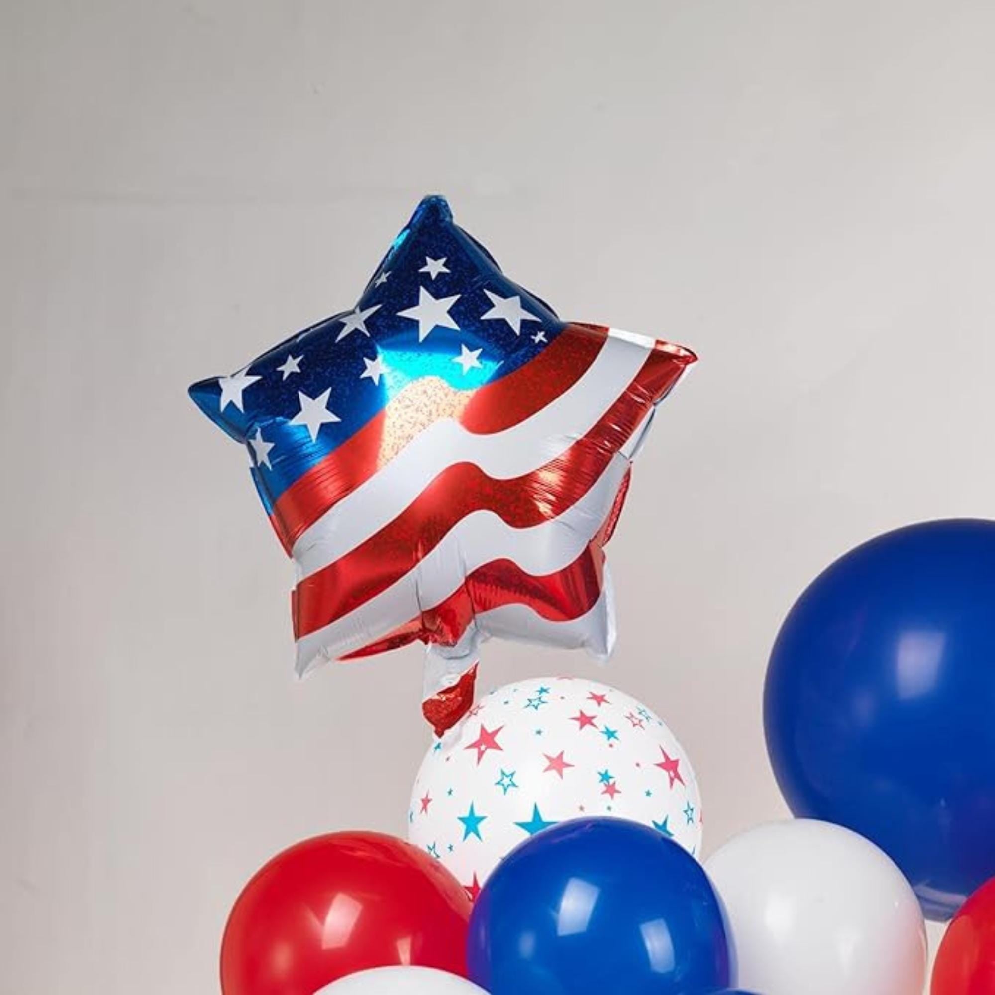 Red White Blue Balloon Garland Arch Kit Star Patriotic Party Decor