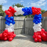 162 Piece Red White Blue Balloon Arch Kit with Confetti for Party Decor