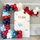 60 Piece Red Blue White Balloons Set for Patriotic Party Event Decorations
