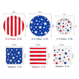 Patriotic Party Supplies Set with Plates Napkins for Labor day