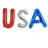 16 Inch USA Letter Balloons Banner Set for Patriotic Party Decorations