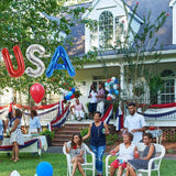16 Inch USA Letter Balloons Banner Set for Patriotic Party Decorations