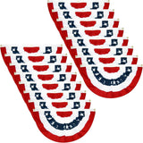 16 Piece USA Patriotic Pleated Fan Flag Bunting Set for Party Decor