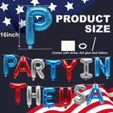 Patriotic Star Decorations Set with Balloons for Fourth of July Party Decor