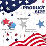 Patriotic Star Decorations Set with Balloons for Fourth of July Party Decor