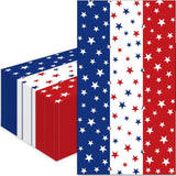 50 Count Patriotic Star Paper Napkins for Party Table Decorations