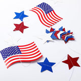 41 Ft Patriotic Star Garland Banner Set for Party Hanging Decorations