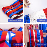 5 Pack Patriotic Star Tinsel Fringe Curtains for Party Backdrop Décor
