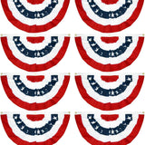 8 Pack Patriotic Pleated Fan Flag Bunting Banner for Party Décor