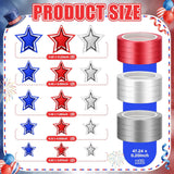 48 Piece Patriotic Star Hanging Decorations with Swirl Garland Set