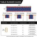 Patriotic Stars and Stripes Table Runner 13 x 60 Inch Party Décor