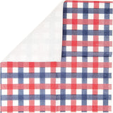 50 Pack Patriotic Cocktail Napkins 5x5 Inch Red White Blue Design