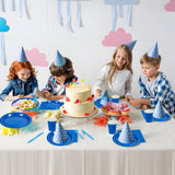 50 Pack Royal Blue Paper Dessert Plates 7 Inch Disposable Party Plates