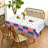 3 Pack Patriotic Plastic Tablecloths Red White Blue Party Covers