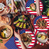 Patriotic Party Tableware Set Plates and Napkins Serves 50