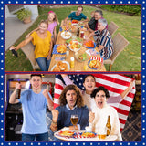 96 Piece Patriotic Tableware Set Plates and Napkins for 48 Guests
