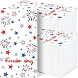 100 Pack Patriotic Star Paper Napkins Guest Towel Disposable Set