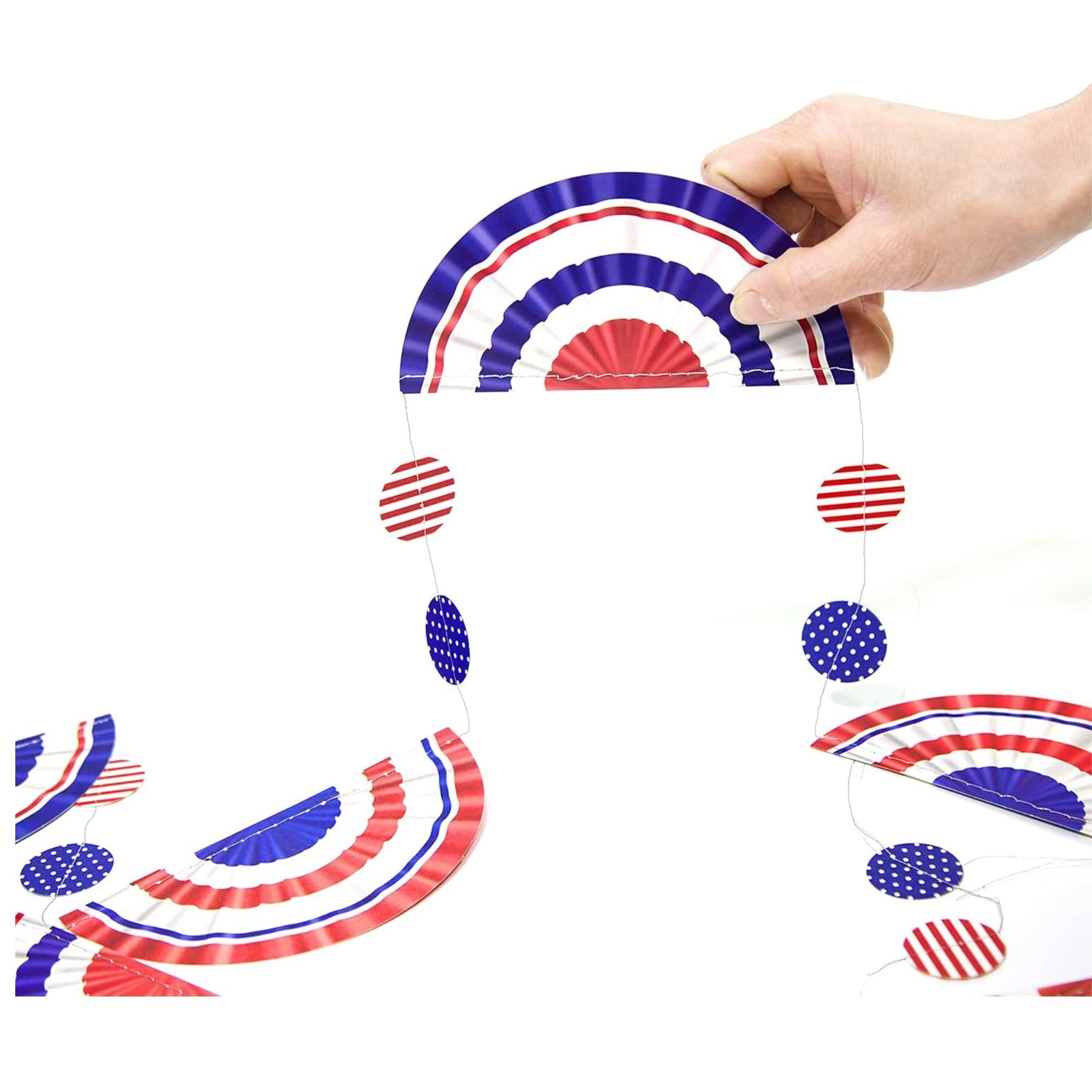 Red White Blue Patriotic Banner Garland 4th of July Hanging Party Décor