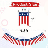 American Flag String Banner Patriotic Stars Stripes Garland Decor