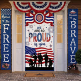 Patriotic Door Banner Set We Are So Proud of You Military Décor