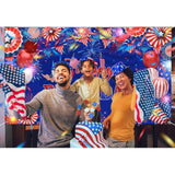 4th of July Birthday Banner Red White Blue Patriotic Photo Backdrop