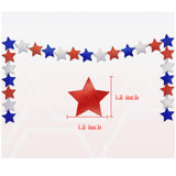 Patriotic Glitter Star Hanging Ornaments Red White Blue Party Decor