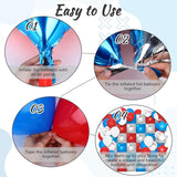 187 Pcs Patriotic Balloon Arch Kit Red White Blue Foil Backdrop