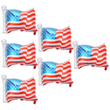 6 Pcs American Flag Foil Balloons Patriotic Labor Day Party Décor