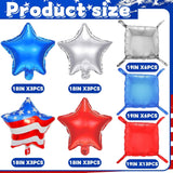 37 Pcs Patriotic Balloon Wall Kit Red White Blue Flag Star Décor