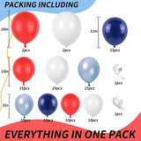 Red Blue White Balloon Arch Garland Patriotic Party Décor Kit