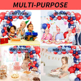 Red Blue White Balloon Arch Garland Patriotic Party Décor Kit