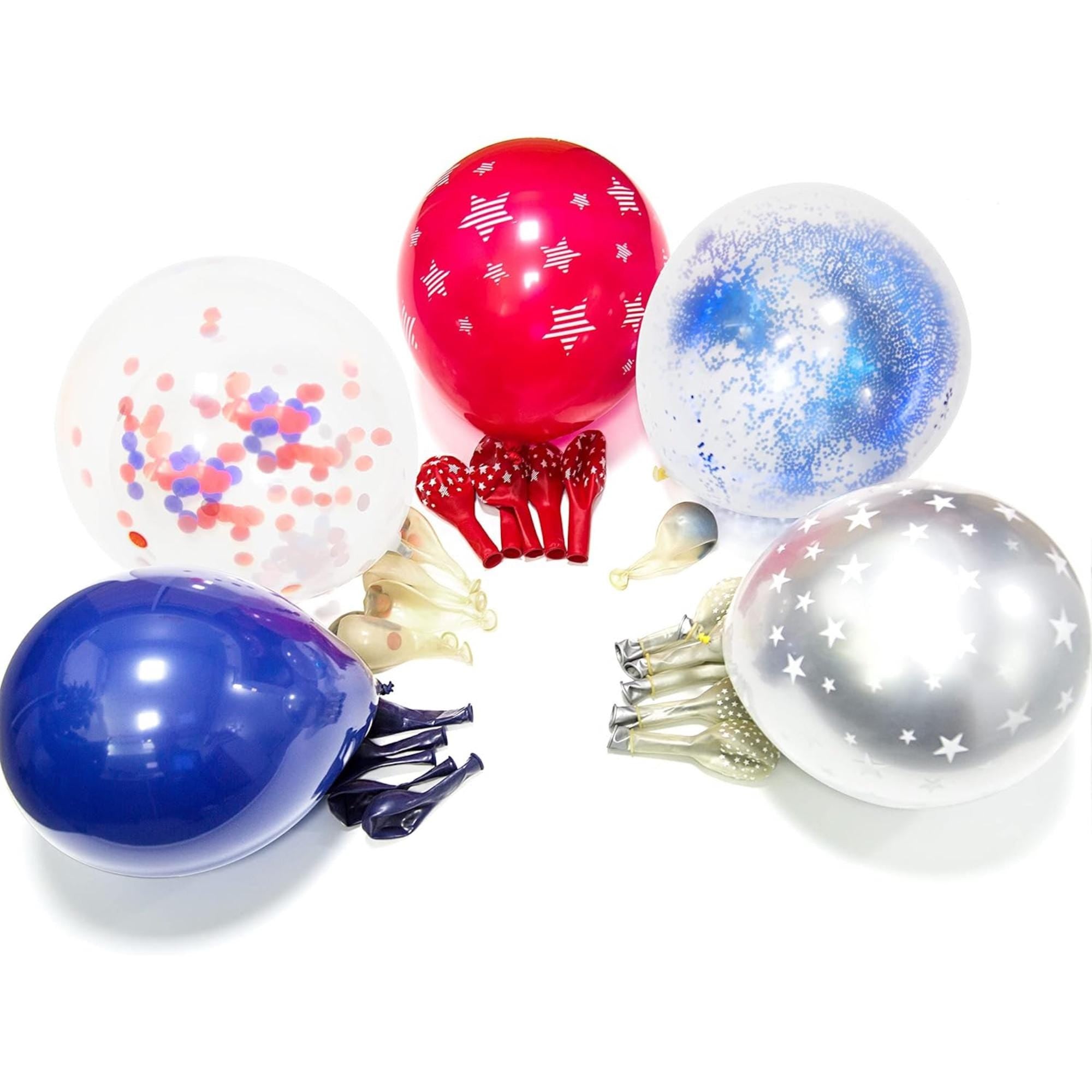 Red Blue White Patriotic Balloon Arch Kit Independence Day Party Decor