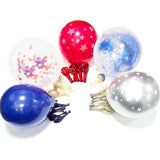 Red Blue White Patriotic Balloon Arch Kit Independence Day Party Decor