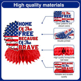 12 Pcs Memorial Day Honeycomb Centerpieces 3D Patriotic Table Decor