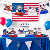 9 Pcs Patriotic Honeycomb Centerpieces American Flag 3D Table Décor